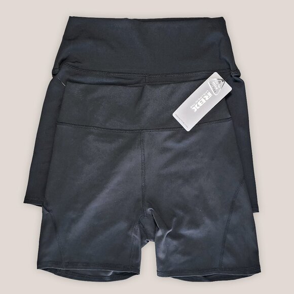 NWT RBX Set of 2 Active Shorts Stretch Athleisure Exercise Workout Shorts Black - Picture 1 of 9